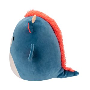 Squishmallows 14-Inch Carin the Blue Dragon with Orange Mane